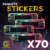 paquete de 100 stickers