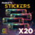 paquete de 100 stickers